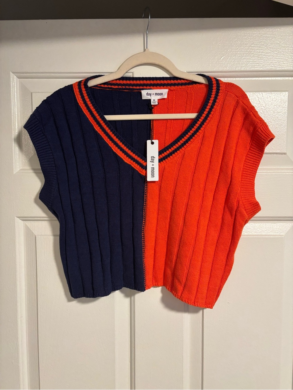 NEW Day + Moon Collegiate Cropped Sweater